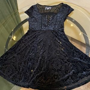 Killstar Black Velvet Dress